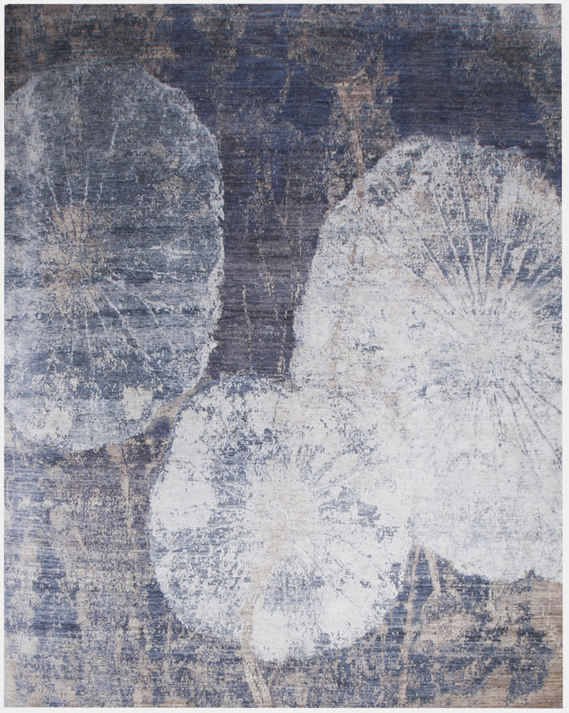 n6201 - Contemporary Abstract Rug (Wool and Silk) - 8' x 10' | OAKRugs by Chelsea inexpensive wool rugs, unique wool rugs, wool rug vintage