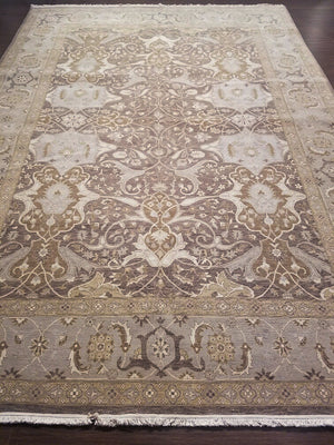 n6210 - Classic Samarkand Rug (Wool and Silk) - 12' x 15' | OAKRugs by Chelsea wool bohemian rugs, good quality wool rugs, vintage wool braided rug