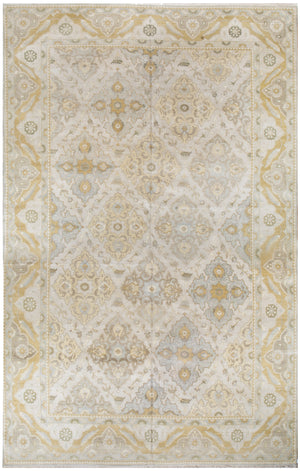 Transitional Tabriz Rug, Wool and Silk - 12' x 19' (n6224)