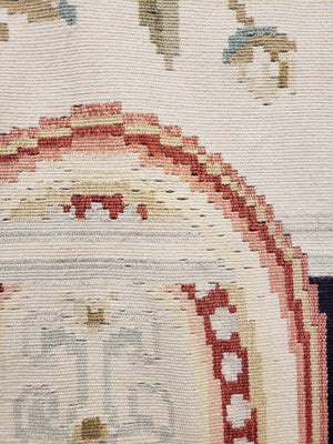 n91 - European Besserebian Rug (Wool) - 10' x 14' | OAKRugs by Chelsea wool bohemian rugs, good quality wool rugs, vintage wool braided rug